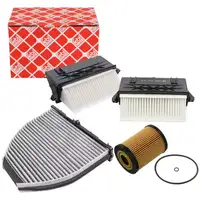 febi Filterset 3-tlg f&uuml;r MERCEDES-BENZ W204 C/X118 W212 C/A207 X204 3.0 CDI OM642