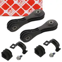 2x febi Koppelstange + 2x Stabilager 21mm + Halterung f&uuml;r VW Golf 4 Leon Octavia 1 vorne