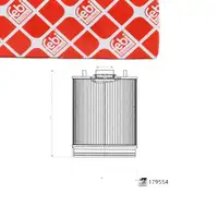 febi 179554 Fuel Filter (Diesel) for FORD Ranger 2.0 EcoBlue 4x4 2216111