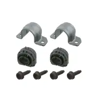 2x febi 23606 Stabilisatorlager 15mm + Halter f&uuml;r VW Golf 5 6 Tiguan AUDI A3 8P 8J hinten