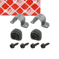 2x febi 23606 Stabilisatorlager 15mm + Halter f&uuml;r VW Golf 5 6 Tiguan AUDI A3 8P 8J hinten