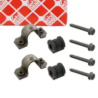 2x febi 37656 Stabilisatorlager 18mm + Halterung f&uuml;r VW Polo 9N SEAT Cordoba 3 0AQ vorne