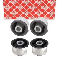 4x febi Achsk&ouml;rperlager Lagerung Achsk&ouml;rper f&uuml;r AUDI A6 (4F C6) Vorderachse vorne + hinten