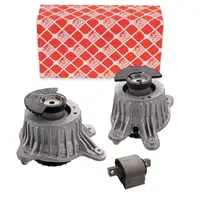2x febi Motorlager + 1x Getriebelager f&uuml;r MERCEDES W205 S205 2.2 CDI OM651 7G Automatik
