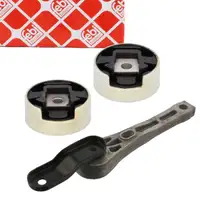 febi Motorlager Set f&uuml;r VW Passat 1.4 TSI 1.6 FSI mit 6-Gang Schaltung hinten unten + oben