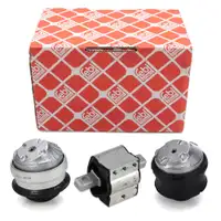 febi 2x engine mounts + 1x transmission mount for MERCEDES CL203, CLC200CDI, CLC220CDI, OM646