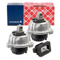 2x CORTECO Motorlager + LEMF&Ouml;RDER Getriebelager f&uuml;r BMW F10 F11 525-535d F12 F13 640d N57