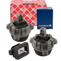 2x febi Motorlager + LEMFR&Ouml;RDER Getriebelager f&uuml;r BMW F10 F11 F07 535i F12 F13 640i N55