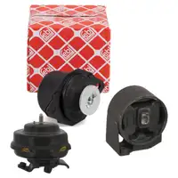 3x febi Motorlager Hydrolager f&uuml;r VW Golf 2 Jetta 2 1.6 1.8i/GTI 16V mit Schaltgetriebe