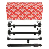 febi Lenkstange + 2x Spurstange + Lenkungsd&auml;mpfer f&uuml;r MERCEDES SL R107 C107 vorne