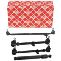 febi Handlebar + 2x Tie Rods + Steering Damper for MERCEDES 190 W201 (Front)