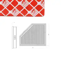 febi 173461 Luftfilter Motorluftfilter Luftfiltereinsatz f&uuml;r BWM 3er G20 G21 G23
