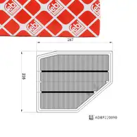 febi Air Filter, Engine Air Filter, Air Filter Element for BMW 5 Series M5 S63, Front Left