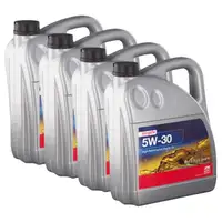 20L febi 32943 5W-30 Motor&ouml;l f&uuml;r MB 229.51/52 dexos2 VW 502/505.00 Fiat 9.55535-S3