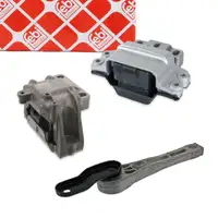 3x febi Motorlager f&uuml;r VW Passat B6 B7 1.8 TSI 2.0 FSI 1.9 TDI mit Schaltgetriebe