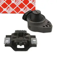 2x febi Motorlager Motorhalter f&uuml;r FORD Fiesta 5 MK5 Fusion JU_ 1.4 TDCi mit