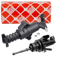 2x febi Nehmerzylinder + Geberzylinder Kupplung f&uuml;r SKODA Octavia 2 1Z3 1Z5