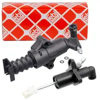 2x febi Nehmerzylinder + Geberzylinder Kupplung f&uuml;r VW Caddy 2 SEAT Cordoba Ibiza 2