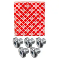 5x febi 186468 Getriebe &Ouml;lablassschraube Dichtstopfen f&uuml;r AUDI SEAT SKODA VW WHT000310A