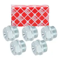 5x febi 198285 &Ouml;lablassschraube M22x1,5 f&uuml;r OPEL Arena Movano A RENAULT Master 2 Safrane 1
