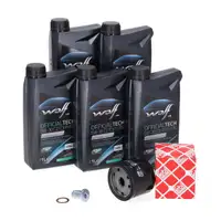 5L WOLF 5W30 C2/C3 P/RN Motor&ouml;l + febi &Ouml;lfilter f&uuml;r ALFA ROMEO FIAT LANCIA 1.9/2.4D