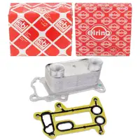 febi Ölkühler Motoröl + ELRING Dichtung für BMW E81-88 E90-93 E60/61 X1 E84 X3 E83 N47