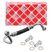 febi VORLAUF &Ouml;lleitung + 2x Hohlschraube f&uuml;r BMW E81-88 E90-93 E60 X1 E84 X3 E83 N47