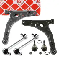 2x febi Querlenker + Traggelenk + Koppelstange f&uuml;r FORD Transit/Tourneo vorne