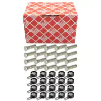 20x febi Radbolzen + Radmutter M12x1,5 f&uuml;r HYUNDAI i10 i20 i30 Kona KIA Rio Soul vorne