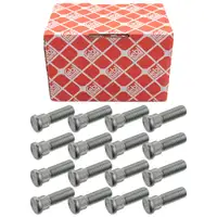 16x febi Radbolzen M12x1,5 f&uuml;r PSA C-Crosser 4007 4008 MITSUBISH SMART ForFour 454