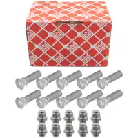 10x febi Radbolzen + Radmutter M12x1,5 f&uuml;r TOYOTA Auris Corolla E18 Prius Rav 4 Yaris