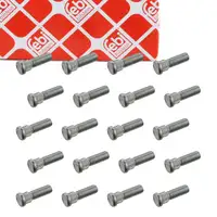 20x febi 33499 Radbolzen M12x1,5mm f&uuml;r SMART ForFour 454 MITSUBISHI Carisma Colt Lancer