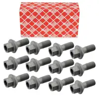 12x febi M12x1,5 Radschraube f&uuml;r SMART Cabrio City-Coupe ForTwo 450 451 Roadster 452