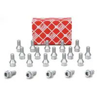 20x febi 32060 Radschraube M12x1,5mm f&uuml;r CITROEN C1 1 2 PEUGEOT 107 108 TOYOTA AYGO B1 B4