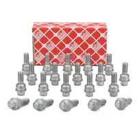 20x febi 40606 Radschraube M14x1,5mm f&uuml;r AUDI A8 E-Tron Q3 Q5 Q7 Q8 VW Touareg CR7