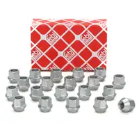 20x febi 38008 Radmutter M12x1,5mm f&uuml;r OPEL Astra J K Insignia B Mokka Zafira C