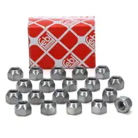 20x febi 40247 Radmutter M12x1,5mm f&uuml;r FORD B-Max C-Max Fiesta Focus Kuga Mondeo