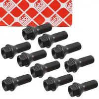 10x febi 46665 Radbolzen Radschraube M14x125mm 23mm f&uuml;r BMW 3er 5er X1-X6 MINI 36136890324