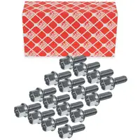 16x febi 46713 Radschraube M12x1,5mm f&uuml;r SEAT Mii SKODA Citigo VW Up WHT004899