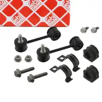2x febi Koppelstange + Stabilisatorlager 18mm f&uuml;r VW Golf 4 Leon Toledo 1M Octavia 1 vorne