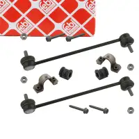 2x FEBI Koppelstange + Stabilisatorlager 17mm VW Polo 4 5 A1 8X Ibiza 3 4 Fabia 1 2 vorne