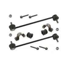2x FEBI Koppelstange + Stabilisatorlager 19,8mm VW Polo 9N SKODA Fabia 1 PR-0AR vorne