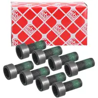 8x febi 179619 Schwungradschraube M10x1 f&uuml;r AUDI CUPRA FORD SEAT SKODA VW