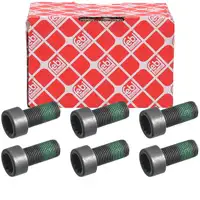 6x febi 179618 Schwungradschraube M10x1 f&uuml;r AUDI CUPRA FORD SEAT SKODA VW