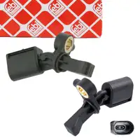 2x febi ABS Sensor Raddrehzahl f&uuml;r VW Polo 4 5 Fox Up A1 8X Ibiza Mii Citigo Fabia hinten