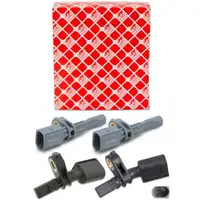 4x febi ABS Sensor Raddrehzahl f&uuml;r VW Golf 7 8 Passat B8 Touran A3 8V 8Y Q2 vorne + hinten