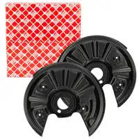 2x febi Spritzblech Bremsscheibe f&uuml;r VW Golf 7 8 GTI / GTD AUDI A3 8Y Leon 5F KL hinten