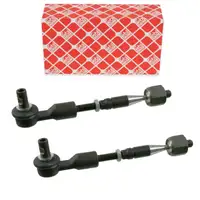 2x febi Spurstange + Spurstangenkopf f&uuml;r AUDI A4 8E B6 ohne Sportfahrwerk vorne