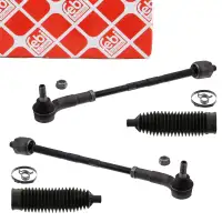 2x febi Spurstange + Spurstangenkopf + Manschette f&uuml;r VW Polo 5 Ibiza 4 Toledo 4 vorne