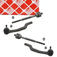 2x febi PROKIT Spurstange + Spurstangenkopf f&uuml;r MERCEDES A-Klasse W168 vorne